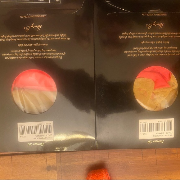 Honey Birdette Vibrant Orange Floral Lace Bra Set, Limited Edition, Pre-Playboy - Picture 5 of 5